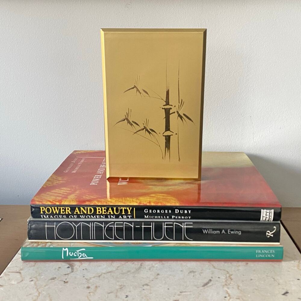 Vintage Otagiri Gold Lacquerware Address Book Bamboo Design 1960s 1970s UNUSED